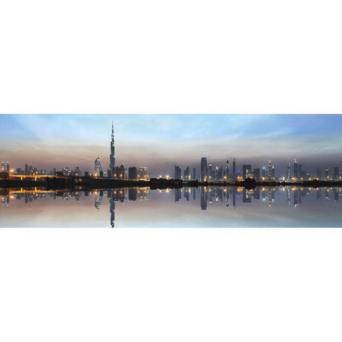 DUBAI REFLECTED IN THE WATERS OF THE SANCTUARY