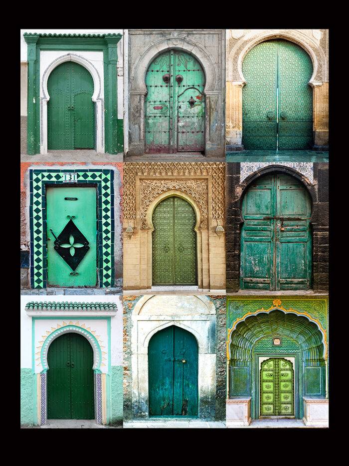 Journey through Arabian Doors Green Portrait