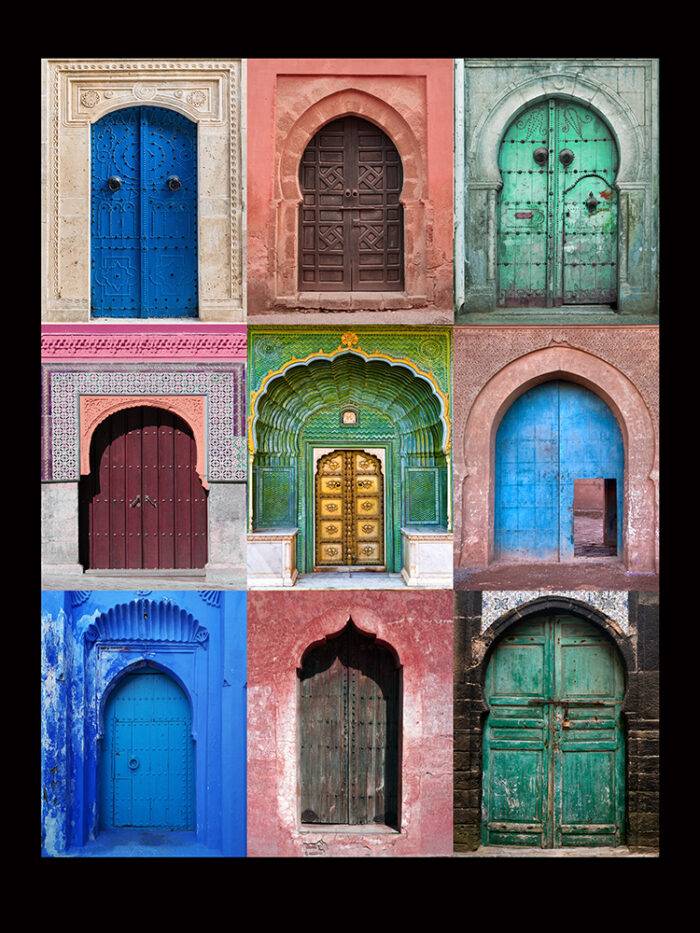 Journey through Arabian Doors Multicolour Portrait