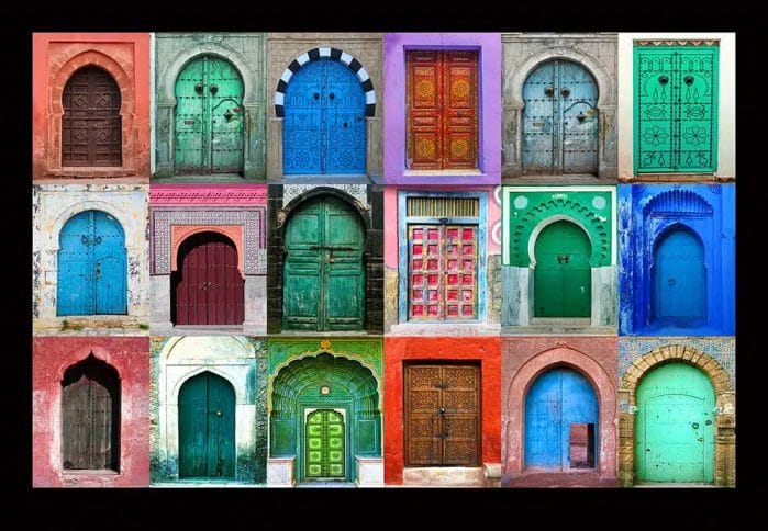 Journey through Arabian Doors multicolour Landscape