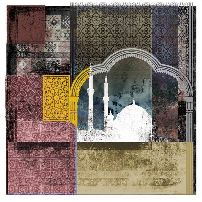 Middle Eastern Mosaic Mosque Purple