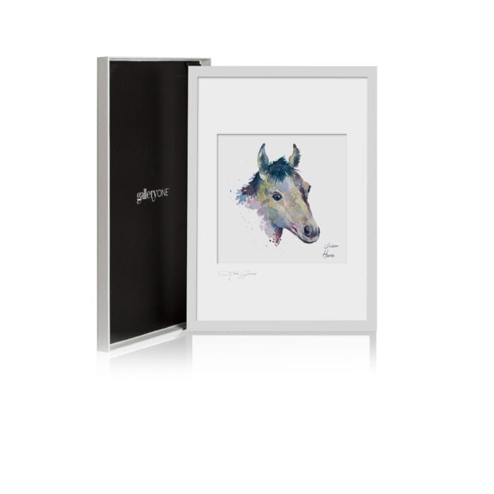 horse beside box scaled 1