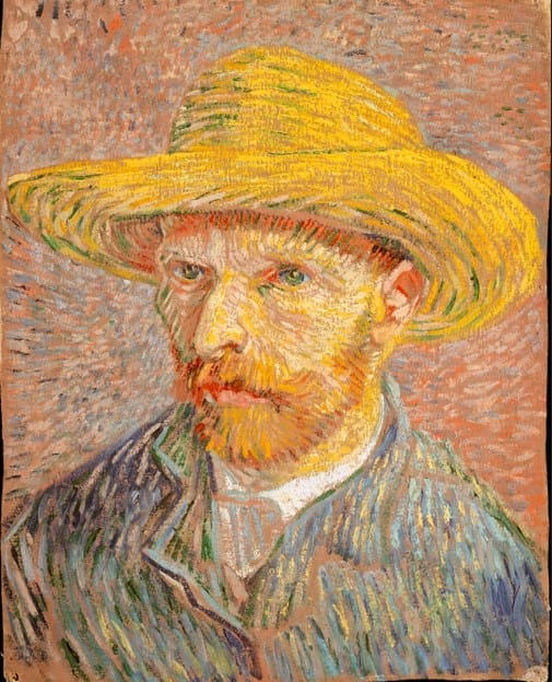 Self Portrait with a Straw Hat 65x80 1