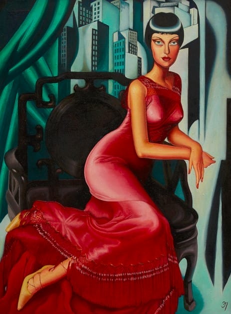 Metropolis Girl in Red Dress